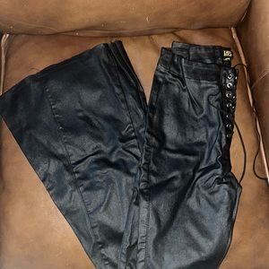 Leather bell bottoms super cute